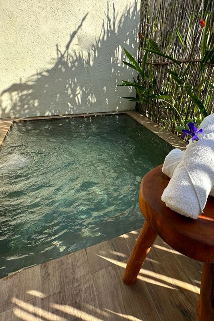 Piscina privada de una habitación de Kaçuá Milagres.